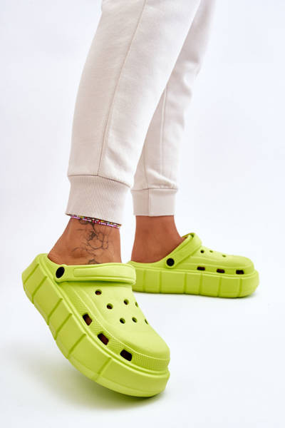 Papuci femei Crocs Lime Beckett