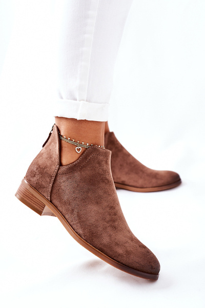 Women's Suede Boots Warmed Beige Joaliene