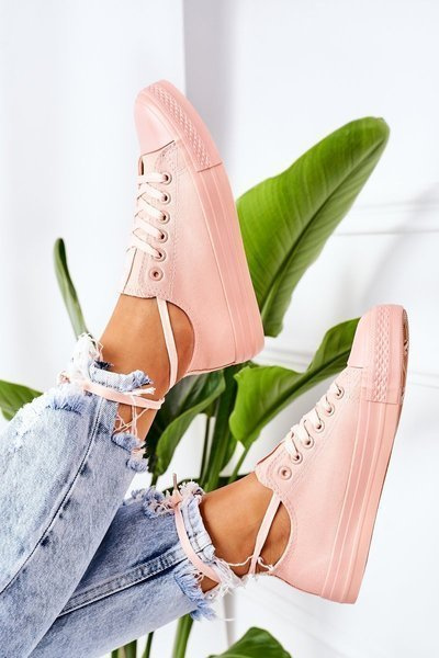 Moteriški klasikiniai sportbačiai Rožiniai Ecoma