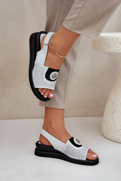 Damen Wedgesandalen silber Isnnoria