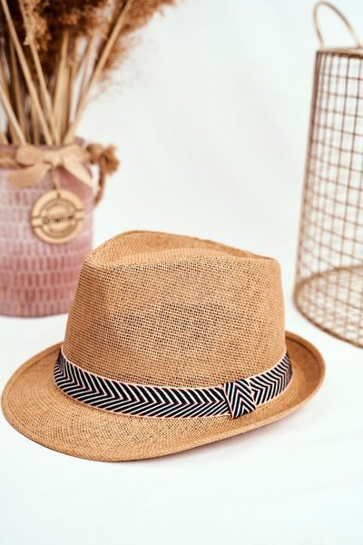 Women's Hat Fedora BRUNO ROSSI Camel