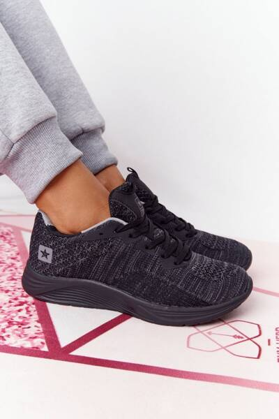 Női sportcipő Comfort habfekete Long Distance