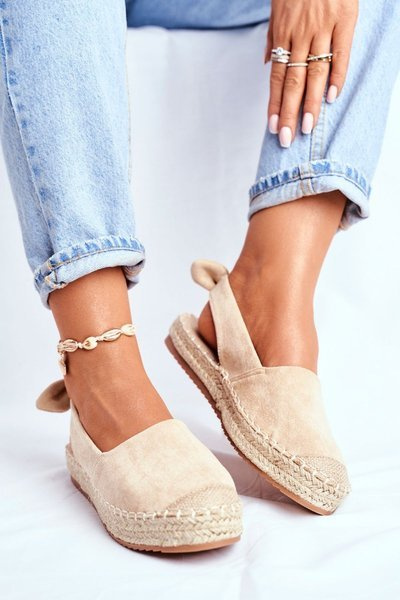 Femei Suede Espadrilles Beige Kontres