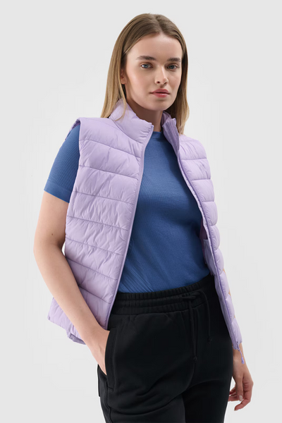 Gilet matelassé avec col pour femme 4F Violet 4FWAW24TVJAF139-52S