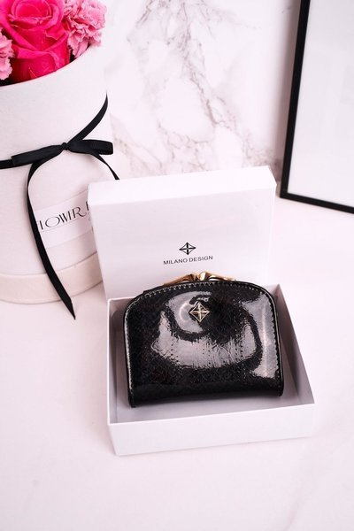 Kis női pénztárca kampóval rögzíthető MILANO sötétszürke