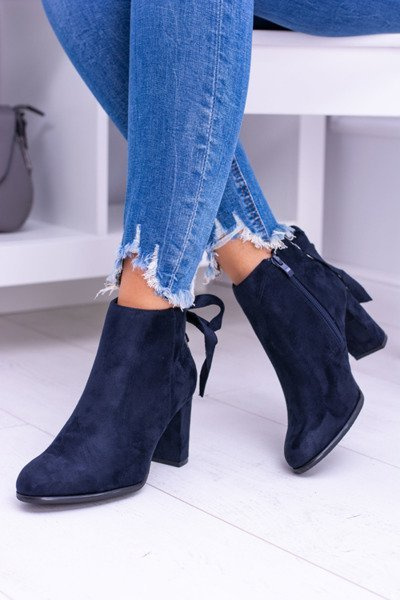 Sergio Leone Navy Blue Stiletto Boots Suede Symphony