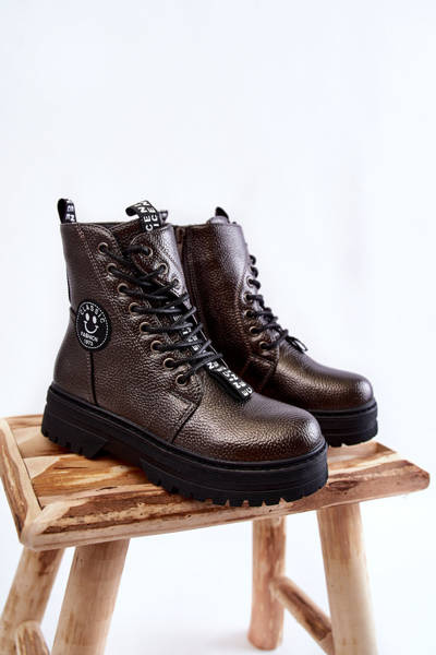 Children's Warm Boots Trappers Dark Grey Conley