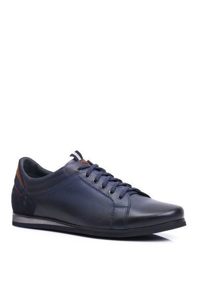 Dunkelblau Herren Leder Sportschuhe Nikopol Achilles