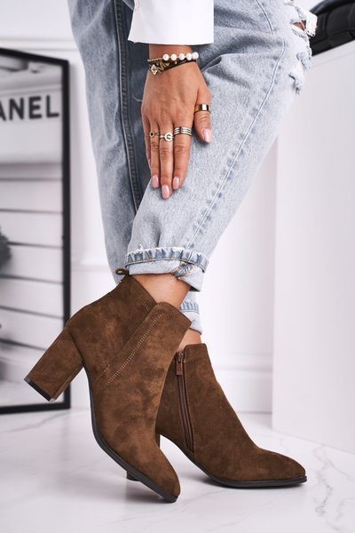 Women’s Boots On High Heel Sergio Leone Olive BT508