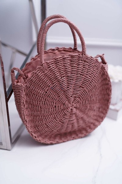 Octario Geflochtene Handtasche Rosa