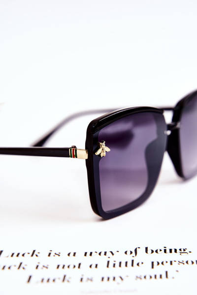 Damensonnenbrille mit Dekoration SX0007 Schwarz