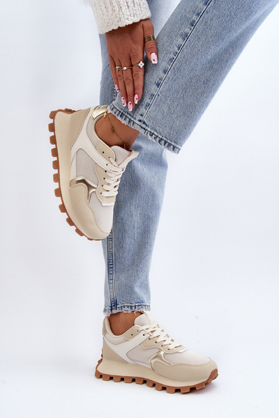 Baskets de sport beiges pour femmes Ralita