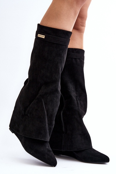 Bottes pour Femmes avec Coin Caché Noir Pattia