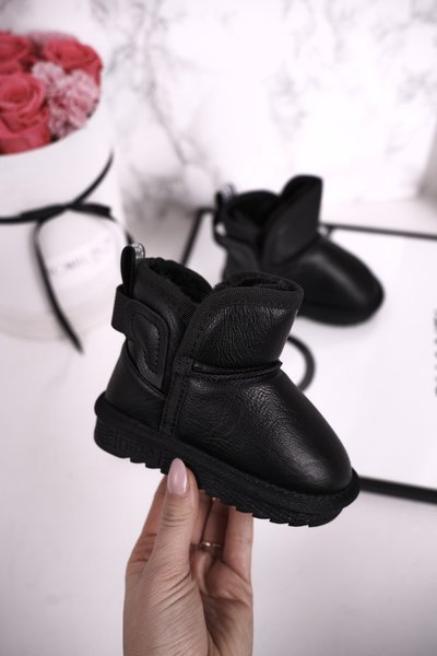 Fleecegefütterte Kinderstiefel Stiefel Schwarz Charlotte