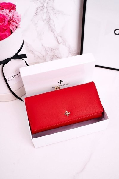 Grand Portefeuille Femme Fermeture Avec Crochet MILANO Rouge