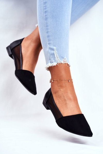 Women's Classic Ballerinas Black Fibe