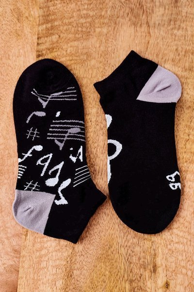 Chaussettes Dépareillées Avec Notes Noir