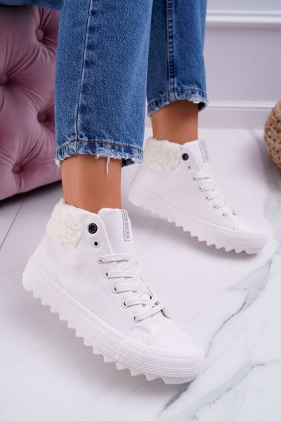 Baskets à talons hauts Big Star pour femmes blanches EE274146