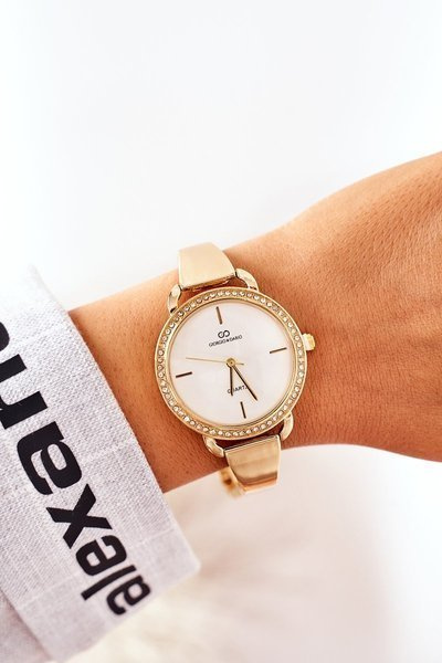 Montre sur bracelet avec zircons cubiques Giorgio & Dario Gold