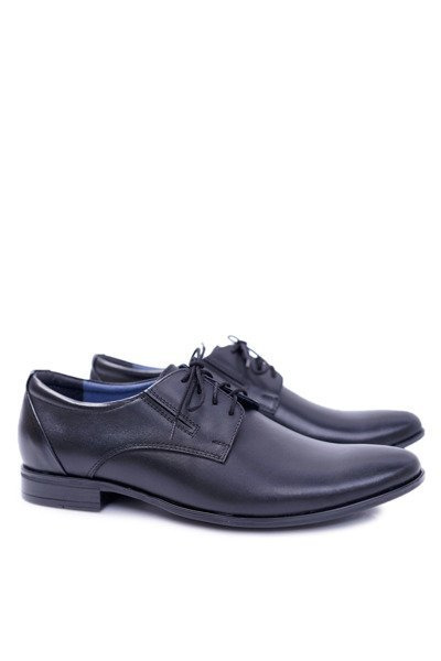 Herren Bednarek Elegante Leder Freizeitschuhe Schwarz Franko