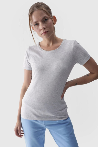 Tricou Femei Neted Cu Logo Gri 4F