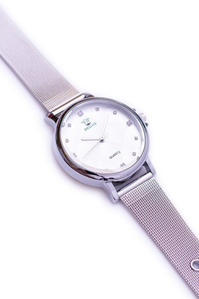 Bellos Damen Armbanduhr Faciatto Silber
