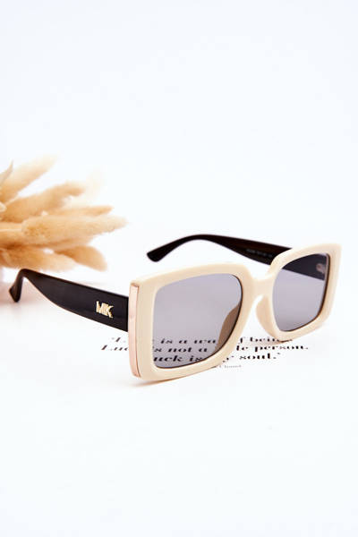 Sonnenbrille mit Dekoration M2366 Schwarz und beige