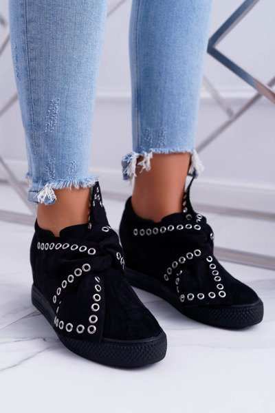 Damen Sneakers Mokassins LU BOO Schwarz Margo