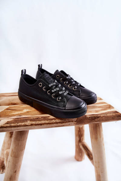 Baskets en cuir pour enfants BIG STAR KK374057 Noir