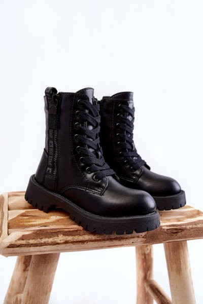 Bottes pour enfants avec fermeture éclair Big Star KK374136 noir