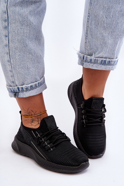 Pantofii sport pentru femei Slip-On Black ME HOLD ME!
