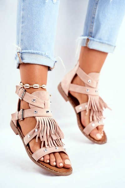 Damen Boho Nude Balms Sandalen