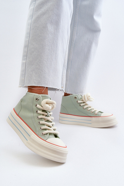 Baskets Plateforme Femme Menthe Aineri