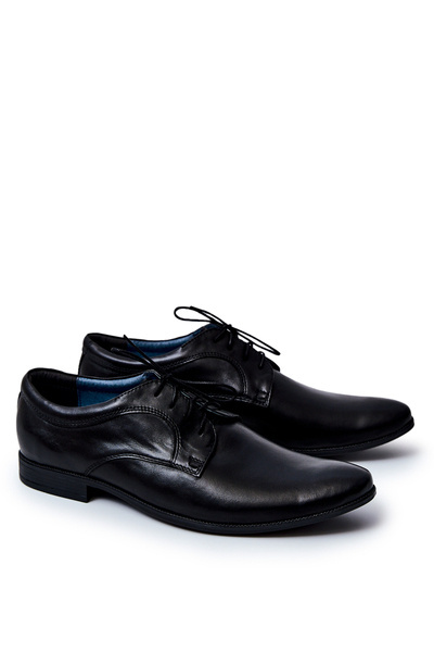 Chaussures Bednarek Élégantes Pour Hommes En Cuir Noir Gaspare