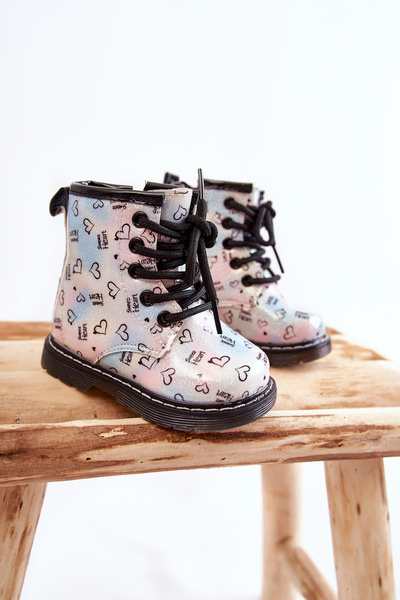 Bottines Enfant À Paillettes Avec Motifs Multicolore Reggie