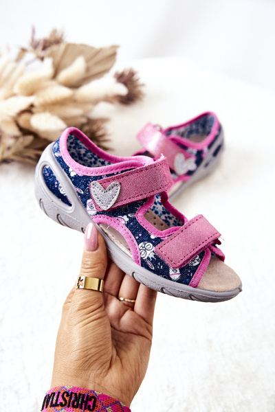 Befado Klettverschluss-Sandalen 065X151 Navy Pink