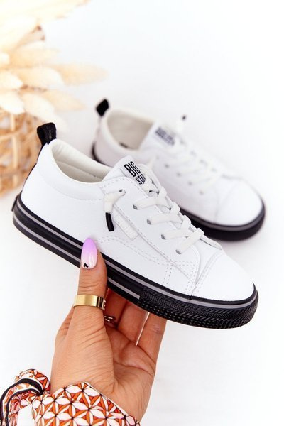 Adidaje din piele pentru copii Big Star HH374037 Alb