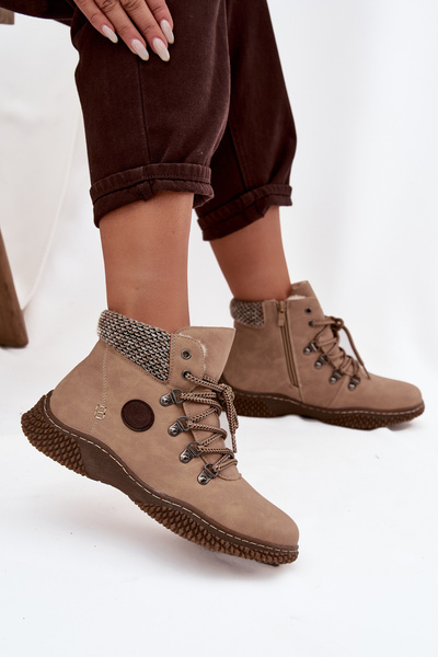 Bottes Trapper Isolées Femmes Beige Zenaya