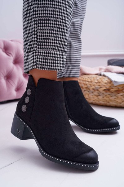Bottes à talons plats pour femmes noires Tristram