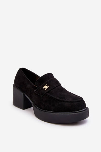 Chaussures à talons en daim pour femmes noires Afnira