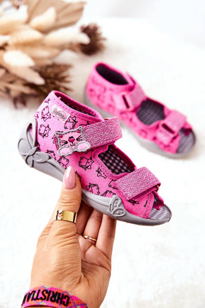 Befado Klettverschluss Cats Sandalen 242P103 Rosa