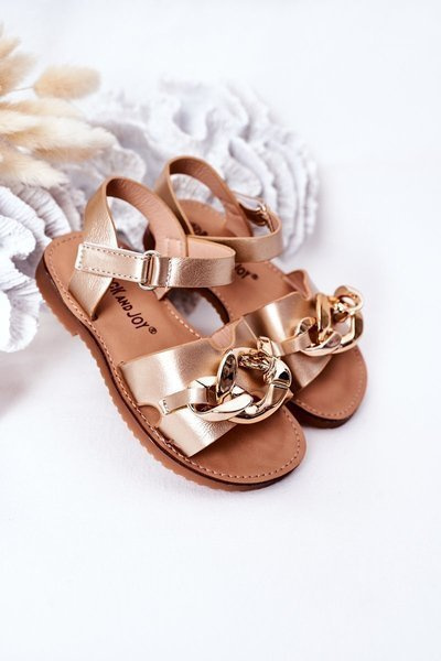 Sandales Enfant Avec Chaîne Or Buffy