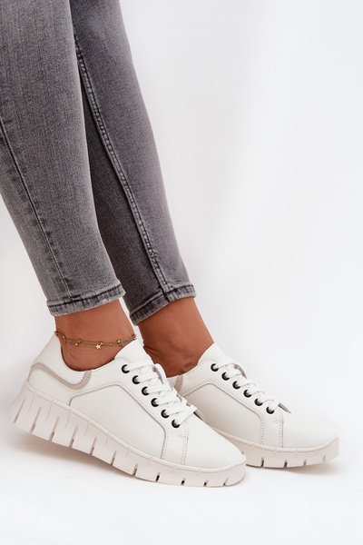 Chaussures pour femmes en cuir Vinceza 41493 Blancs