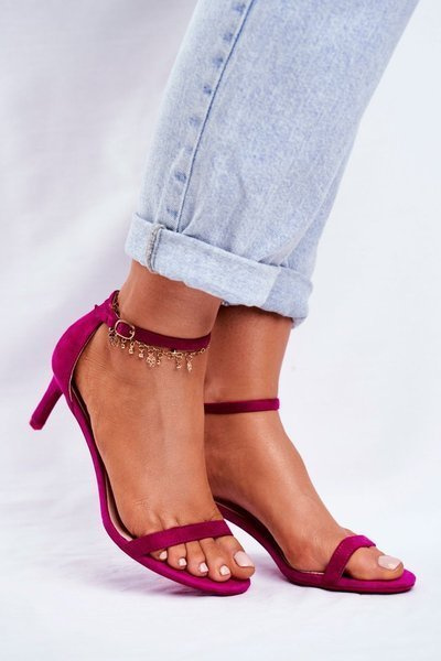 Damen Stiletto Sandalen Klassisch Fuchsia Mintore