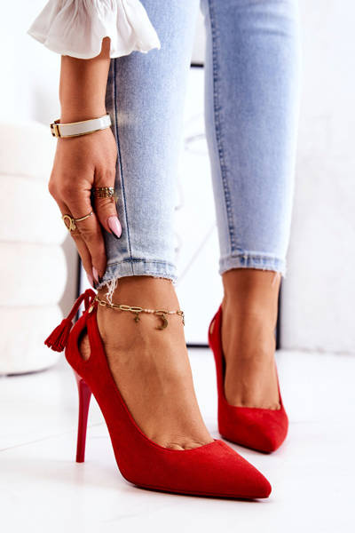 Femei Stilettos Suede Red Leven
