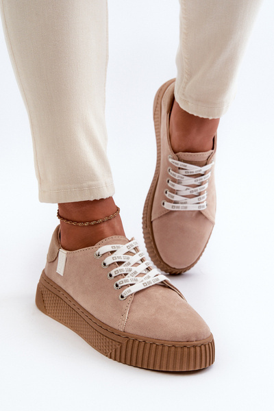 Baskets femme MEMORY FOAM SYSTEM BIG STAR NN276002 Beige Foncé