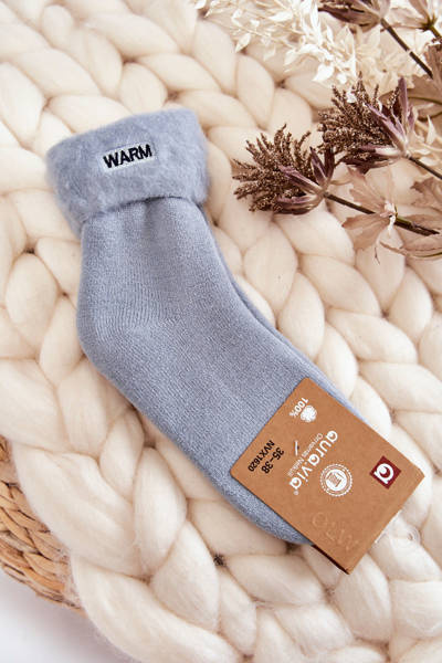 isolierte Damensocken blau Warm
