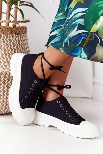Adidași de pe platformă Timp de călătorie neagră