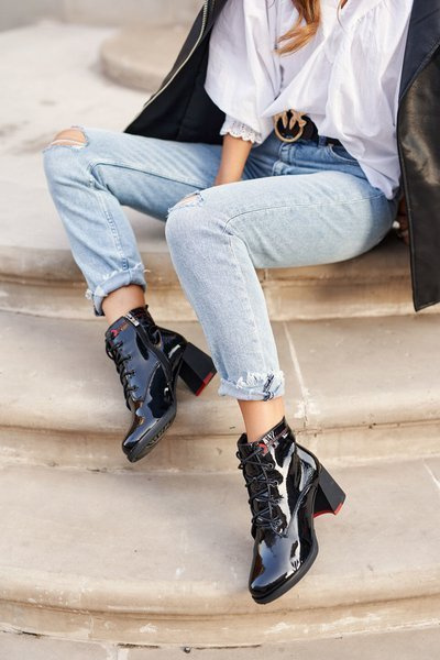 Bottes Femme À Talon Haut Laqué Noir Do It Better