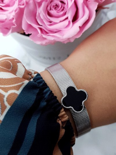 Bracelet Femme Trèfle Argent Salina